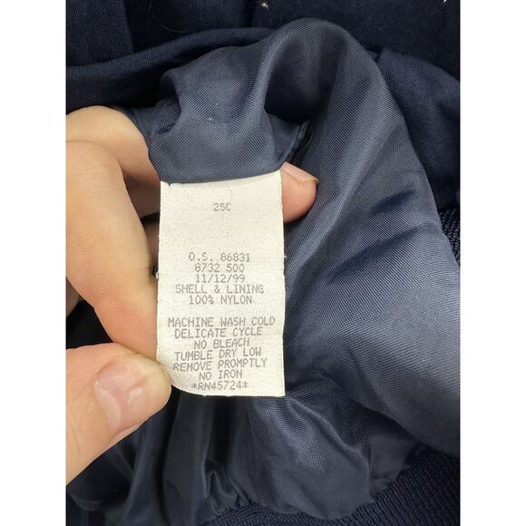 Swingster Windbreaker Size XL USA Today Blue Embroidered Long Sleeve V-Neck - Picture 7 of 12